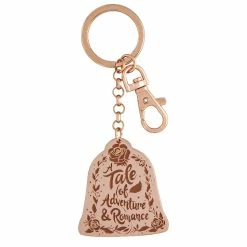 Disney Keychain - Belle Quote - Adventure Awaits - Rose Gold
