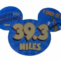 Disney Auto Magnet - 2019 Goofy Challenge Marathon - 39.3 Miles