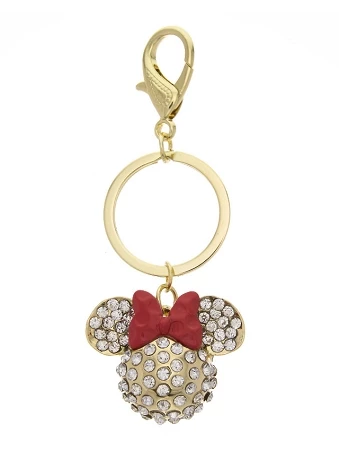 Disney Keychain - Minnie Mouse Icon Crystal - Gold