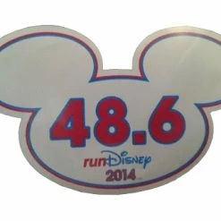 Disney Auto Magnet - 2014 RunDisney Mickey Mouse 48.6 - Small