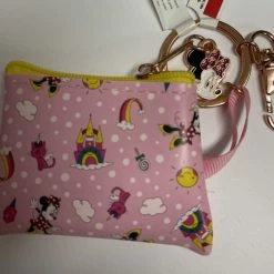Disney Coin Pouch Keychain - Minnie Mouse Rainbow