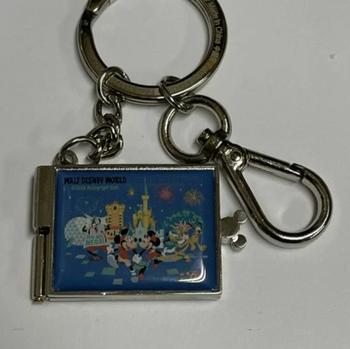 Disney Keychain - Autograph Book - Mickey And Friends - Blue