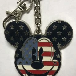 Disney Keychain - Mickey Mouse Americana - Stars And Stripes