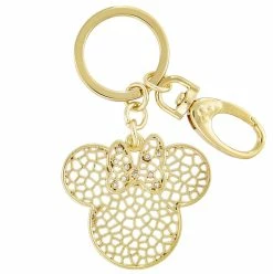 Disney Keychain - Minnie Mouse Webbed Icon - Gold