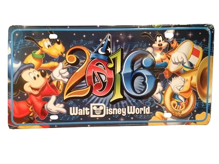 Disney License Plate - 2016 Mickey And Friends - Walt Disney World