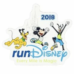 Disney Auto Magnet - 2018 Run Disney - Mickey And Friends