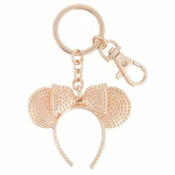 Disney Keychain - Minnie Mouse Ears Headband Hat - Rose Gold
