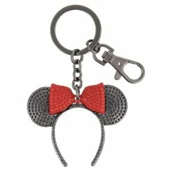 Disney Keychain - Minnie Mouse Ears Headband Hat - Black