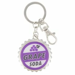 Disney Keychain - Grape Soda Bottle Cap - Metal