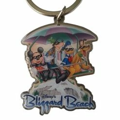 Disney Keychain - Blizzard Beach - Mickey Mouse And Friends Ski Lift