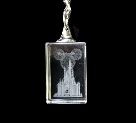 Disney Arribas Keychain - Etched Laser Cube - Assorted Characters