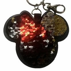 Disney Keychain - Minnie Mouse - Reversible Flip Sequin